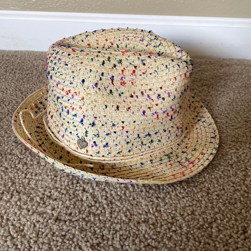 Girls adjustable colorful sun hat! NWOT 💜🧡💛💚